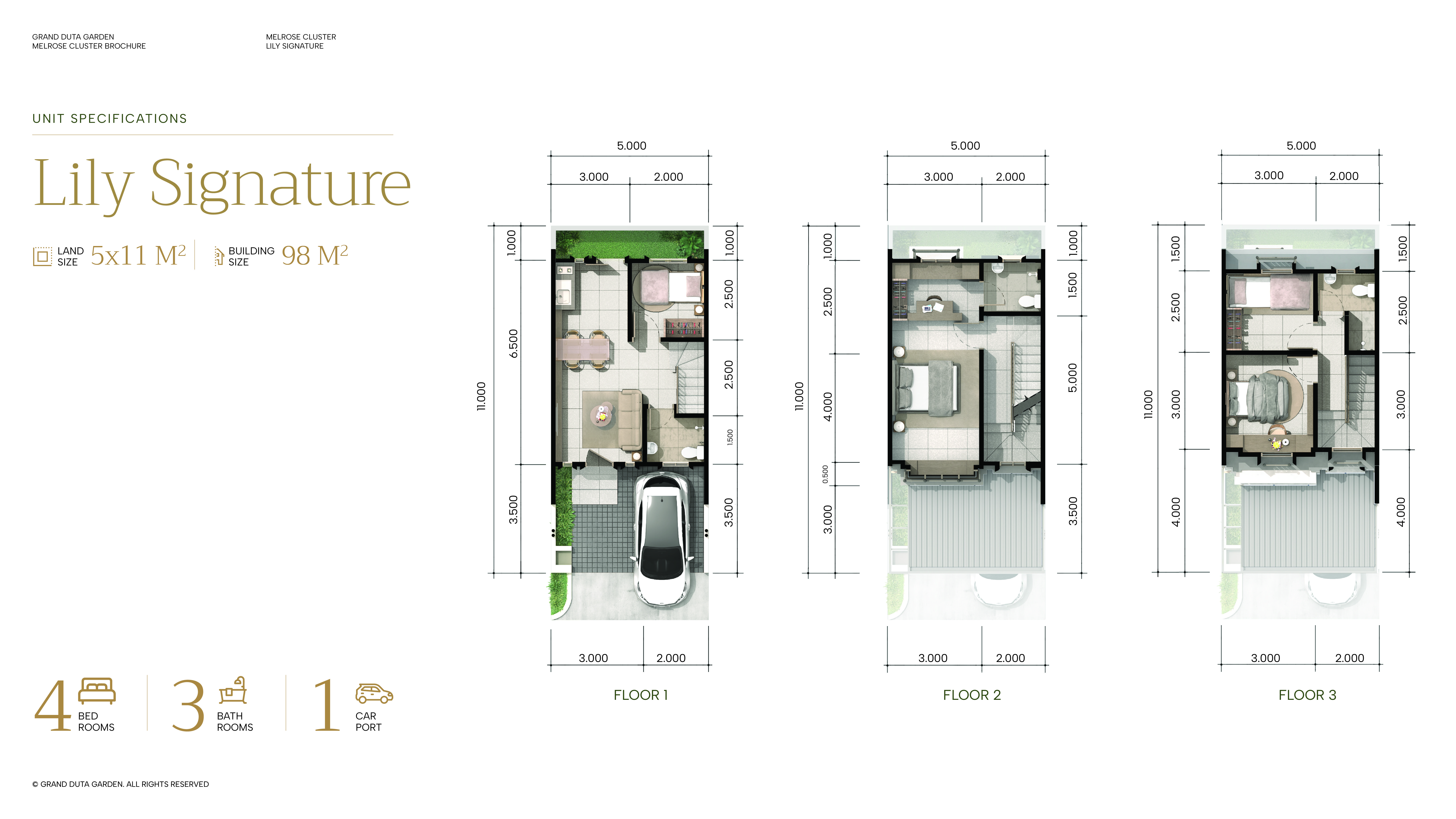 type rumah duta garden lily signature