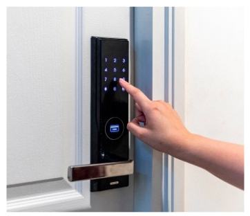 smart door lock house